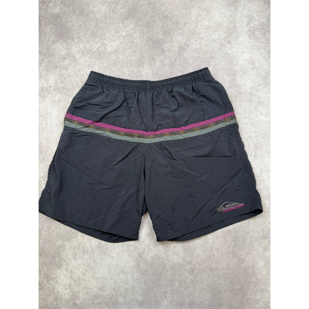 Y2K‎ Quiksilver Athletic Classic Mens S Swim Shorts Trunks Pool Beach Aztec